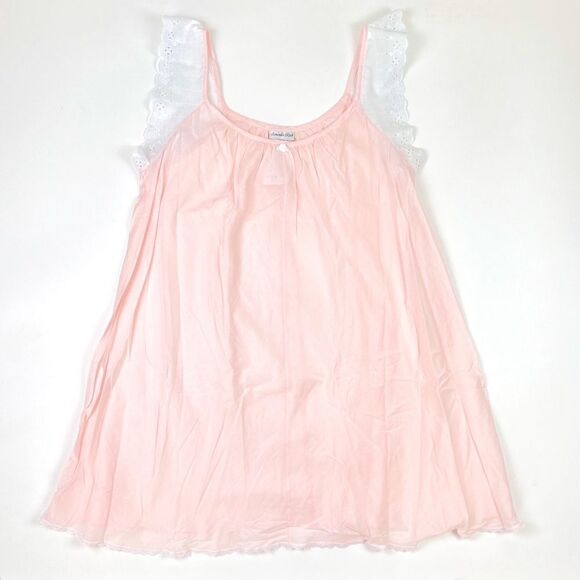 NWT Amanda Rich Short Sleeve with Lace Trim Cotton Gown AR 106-80 - Picture 7 of 13